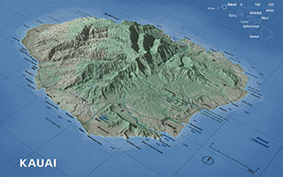 Kauai 3D Map